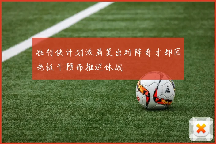独行侠计划浓眉复出对阵奇才却因老板干预而推迟休战